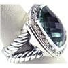 Image 2 : David Yurman Silver, Prasiolite & Diamond Ring.