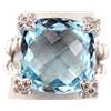 Image 1 : David Yurman Silver Blue Topaz Diamond Ring