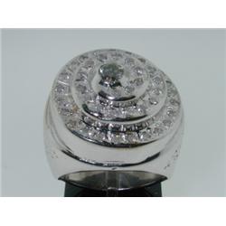 14K White Gold Diamond Ring.