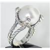 Image 2 : David Yurman Silver Pearl Diamond Ring.