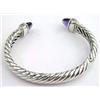 Image 1 : David Yurman Silver Amethyst & Diamond Bangle