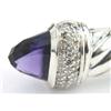 Image 3 : David Yurman Silver Amethyst & Diamond Bangle