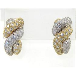Boris Le Beau 18K 2-Toned Gold, Diamond Earrings