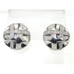 18K White Gold Diamond Earrings