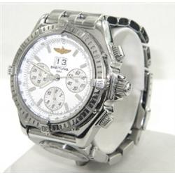 Breitling Stainless Steel Chronograph Mens Wristwatch