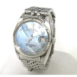 Rolex Steinless Steel Diamond Date Just Watch