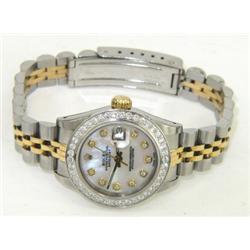 Rolex 18K Gold / Stainless Steel Diamond Ladies Watch