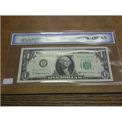 1963-B ONE DOLLAR FRN NEW YORK SCG CHOICE CU65