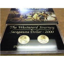 2000-P/D SACAGAWEA DOLLARS (UNC) (AS SHOWN)