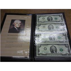 UNCUT SHEET OF 4-2003-A $2 FRN'S