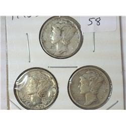 3-1943-S MERCURY DIMES
