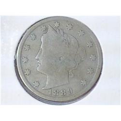 1889 LIBERTY "V" NICKEL (VERY GOOD)