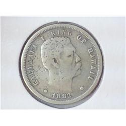 1883 HAWAIIAN DIME (VERY FINE)