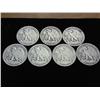 Image 2 : 7 ASSORTED WALKING LIBERTY HALF DOLLARS