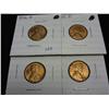 Image 1 : 1946-D,46-D,49-D & 50-D LINCOLN CENTS RED UNC