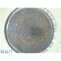 1844 BANK OF MONTREAL 1/2 PENNY TOKEN