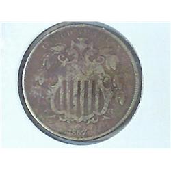 1867 SHIELD NICKEL
