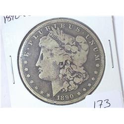 1890-CC MORGAN SILVER DOLLAR