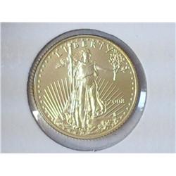 2008 $5 AMERICAN GOLD EAGLE 1/10 OZ. (UNC)