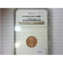 1997-S LINCOLN CENT NGC PF69 RD ULTRA CAMEO