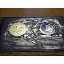 1973-S IKE SILVER DOLLAR (UNC) (BLUE PACK)