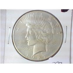 1927 PEACE SILVER DOLLAR