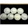 Image 2 : 7 ASSORTED WALKING LIBERTY HALF DOLLARS