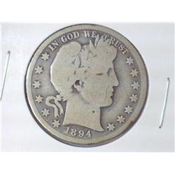 1894-O BARBER HALF DOLLAR