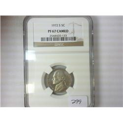1972-S JEFFERSON NICKEL NGC PF67 CAMEO