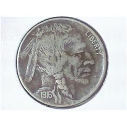 1916-D BUFFALO NICKEL (EXTRA FINE) DARK