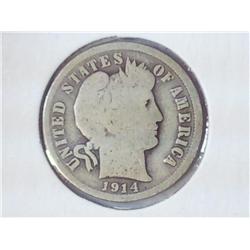1914-D BARBER DIME