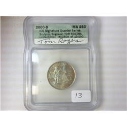 2000-D MASSACHUSETTS QUARTER ICG SIGNATURE SERIES