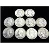 Image 1 : 10 ASSORTED 50'S WASHINGTON SILVER QUARTERS