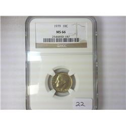 1979 ROOSEVELT DIME NGC MS66