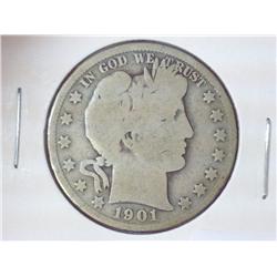 1901-S BARBER HALF DOLLAR