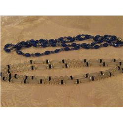 2 pc Glass necklace lot