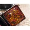 Image 2 : 1 pc Amber & Onyx earring