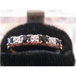 1 pc 10k Sapphire & Diamond ring