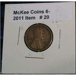 20. 1912 S Lincoln Cent. VG-8.