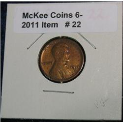 22. 1914 S Lincoln Cent. VG-8.