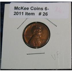 26. 1924 D Lincoln Cent. VF-20. Cleaned.