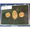 Image 1 : 147. Set of Three Masonic Pennies. BU. One embossed