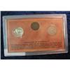Image 2 : 327. "Three Rare Coins" Hard plastic case contains