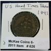 Image 1 : 626. 1841 Webster U.S. Hard Times Token. EF.