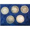 Image 2 : 634. 1880H, 1901, 12, 13, & 19 Canada Five Cent Silvers.