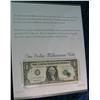 Image 1 : 705. Series 1999 Millennium Uncirculated $1 Note. Has 2001 in