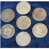 Image 2 : 735. (7) Old Circulated U.S. Three Cent Silvers.