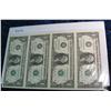 Image 1 : 776. Series 2003A Uncut Sheet $1 Federal Reserve Notes.