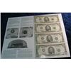 Image 1 : 777. Series 1995 Uncut Sheet $5 Federal Reserve Notes.