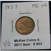 Image 1 : 803. 1857 Flying Eagle Cent. VG.